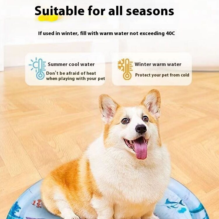 Cooling Pet Water Bed Cushion Ice Pad Dog Sleeping Square Mat