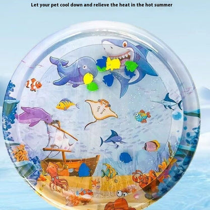 Cooling Pet Water Bed Cushion Ice Pad Dog Sleeping Square Mat